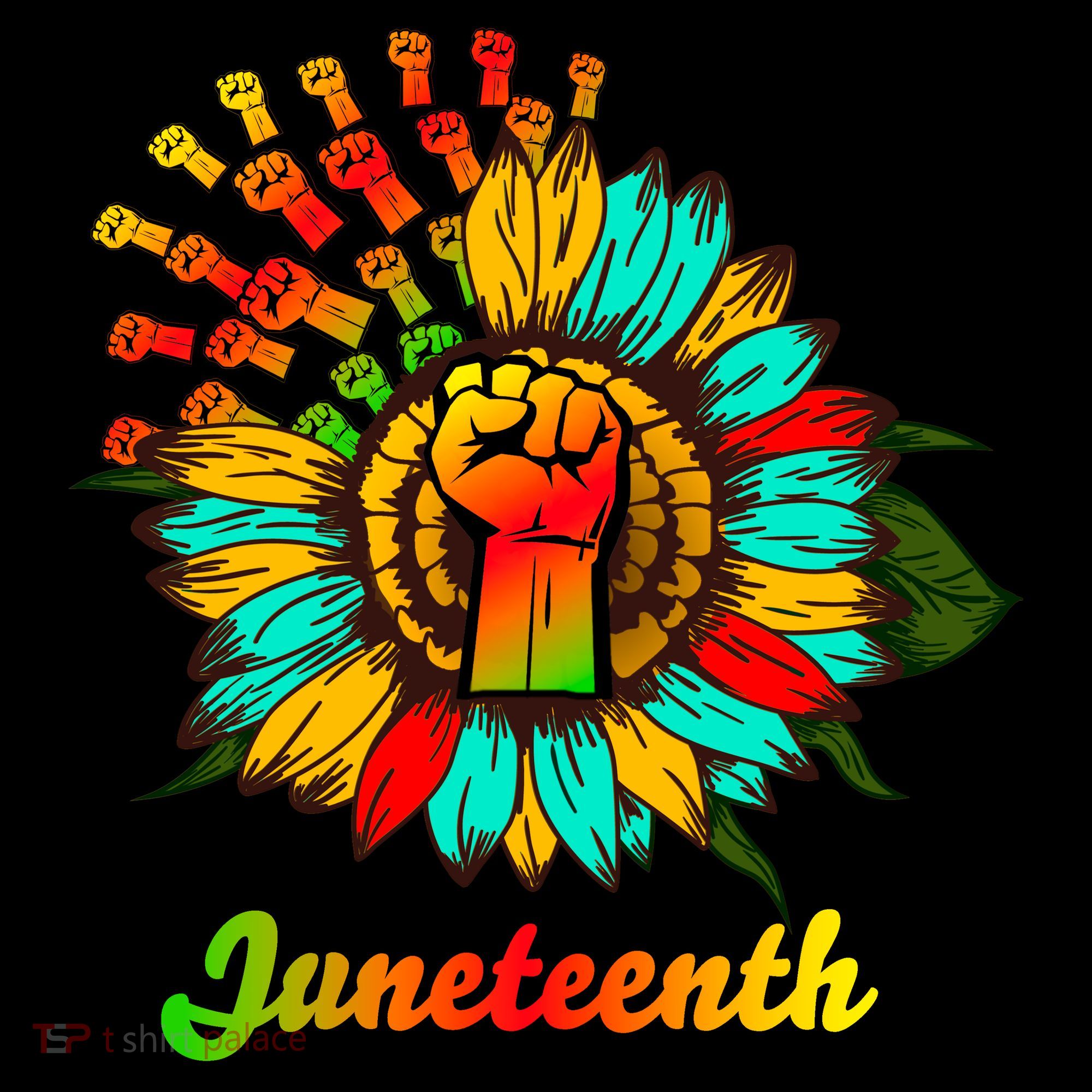 Sunflower Fist Juneteenth Black History African American Coffee Mug