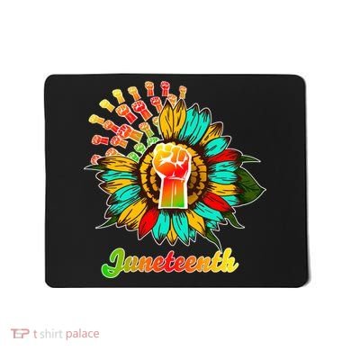 Sunflower Fist Juneteenth Black History African American Mousepad