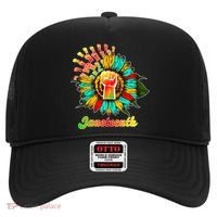 Sunflower Fist Juneteenth Black History African American Hat thumb 0