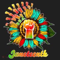 Sunflower Fist Juneteenth Black History African American Hat thumb 2