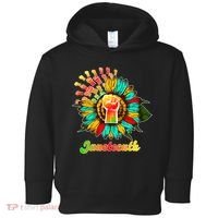 Sunflower Fist Juneteenth Black History African American Toddler Hoodie thumb 0