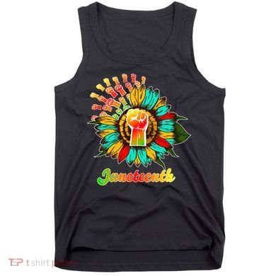 Sunflower Fist Juneteenth Black History African American Tank Top