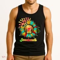 Sunflower Fist Juneteenth Black History African American Tank Top thumb 3