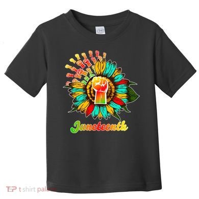 Sunflower Fist Juneteenth Black History African American Toddler T-Shirt
