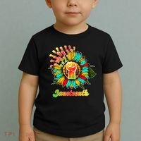 Sunflower Fist Juneteenth Black History African American Toddler T-Shirt thumb 2