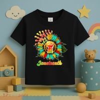 Sunflower Fist Juneteenth Black History African American Toddler T-Shirt thumb 3