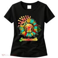 Sunflower Fist Juneteenth Black History African American Women's T-Shirt thumb 0