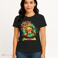 Sunflower Fist Juneteenth Black History African American Women's T-Shirt thumb 4