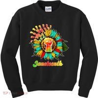 Sunflower Fist Juneteenth Black History African American Kids Sweatshirt thumb 0