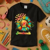 Sunflower Fist Juneteenth Black History African American Kids T-Shirt thumb 3