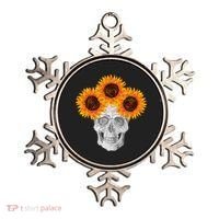 Sunflower Skull Ornament thumb 0