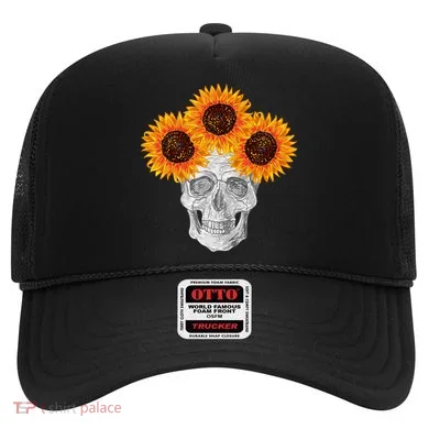 Sunflower Skull Hat