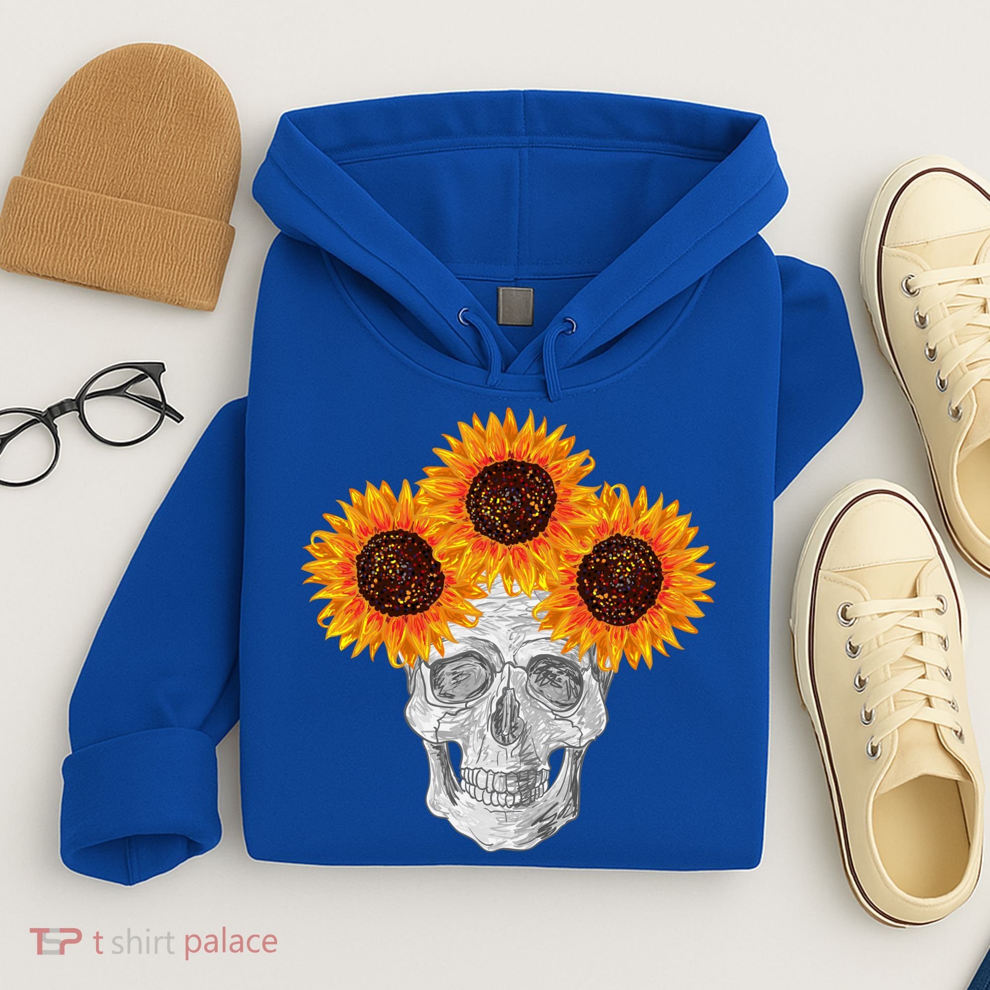 Sunflower Skull Hoodie