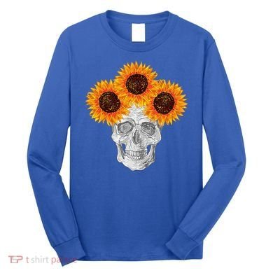 Sunflower Skull Long Sleeve Shirt