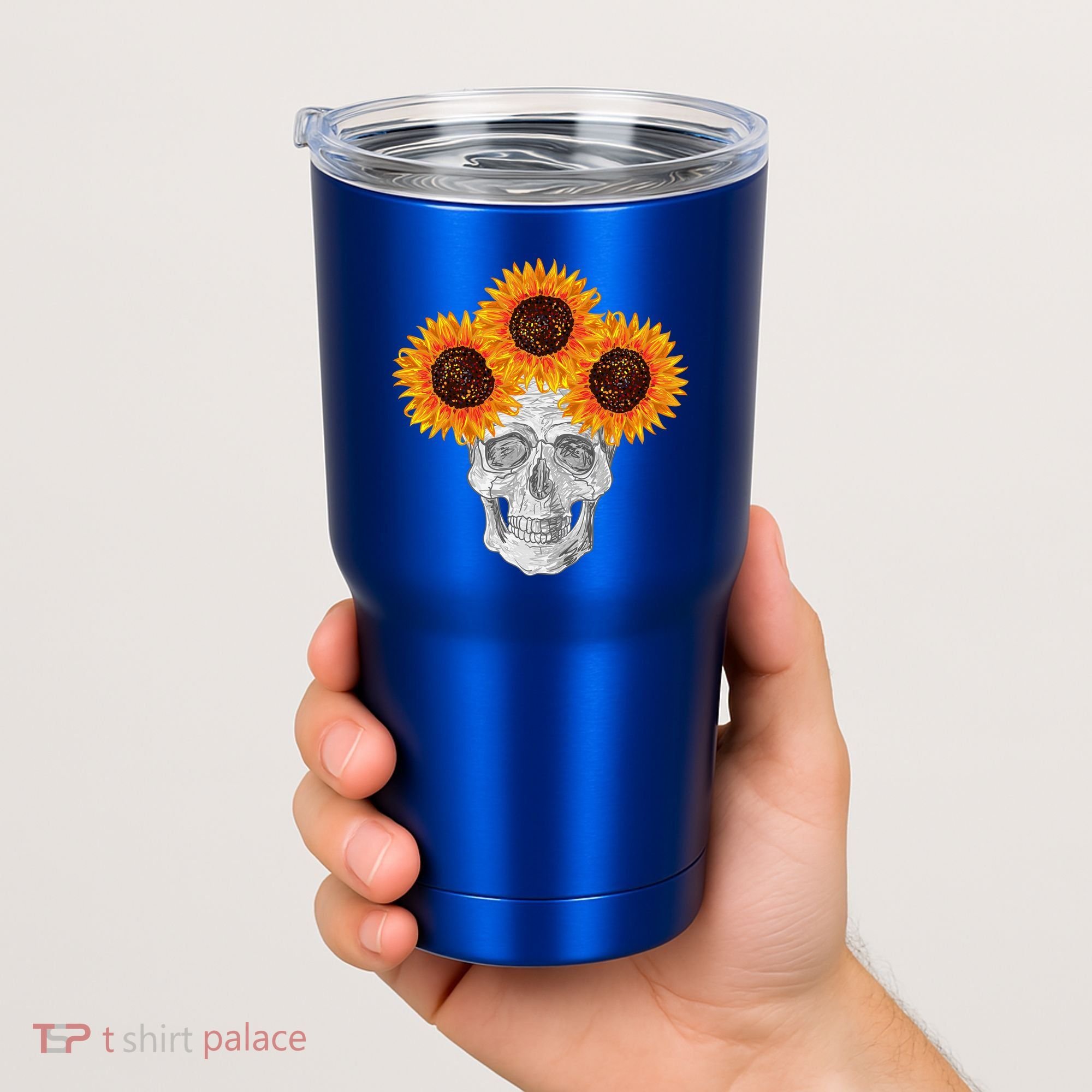 Sunflower Skull Tumbler