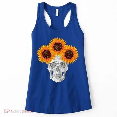 Sunflower Skull Women's Tank Top