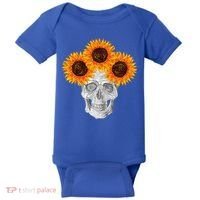 Sunflower Skull Baby Bodysuit thumb 0
