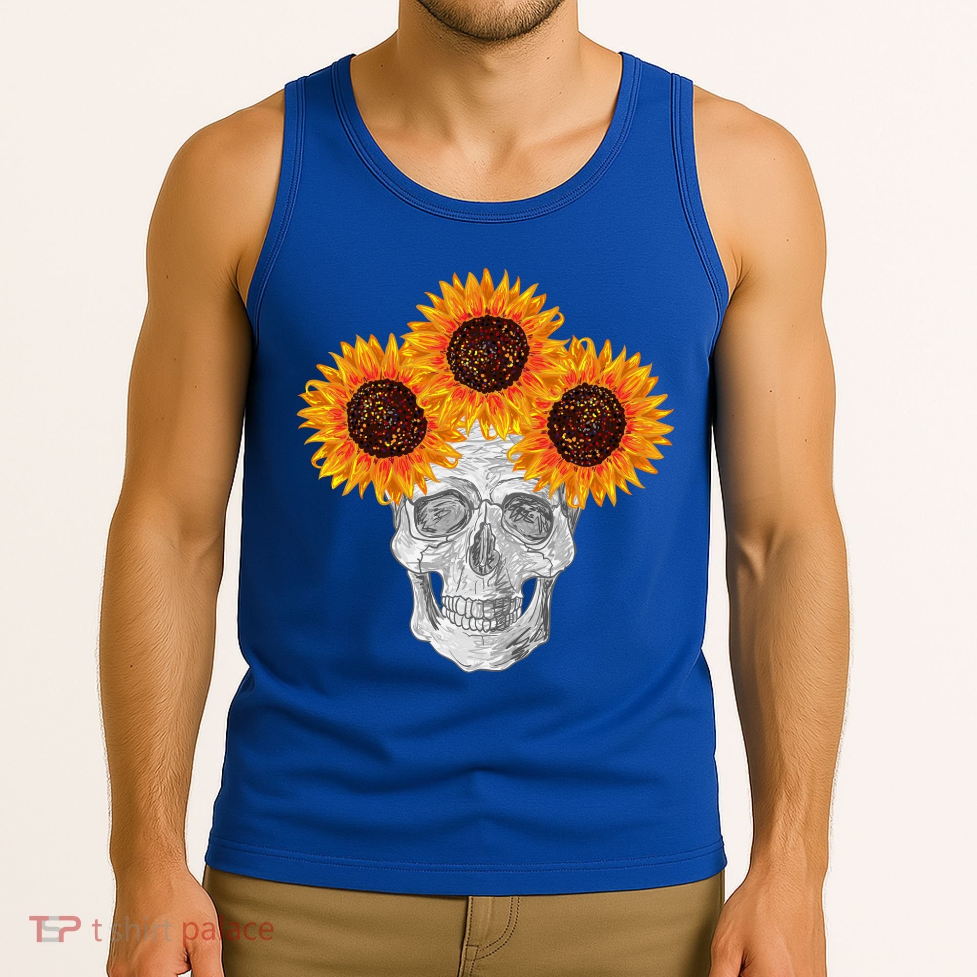 Sunflower Skull Tank Top