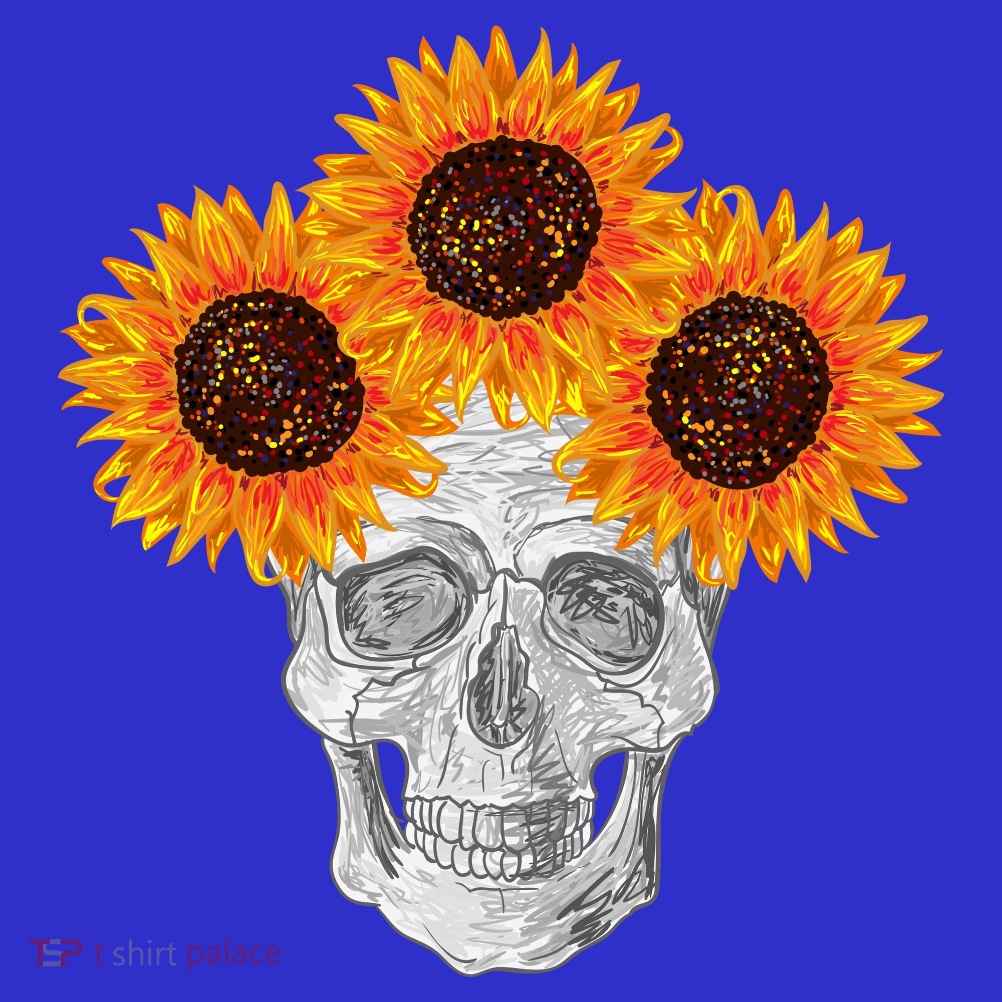 Sunflower Skull Tank Top