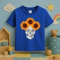 Sunflower Skull Toddler T-Shirt thumb 3