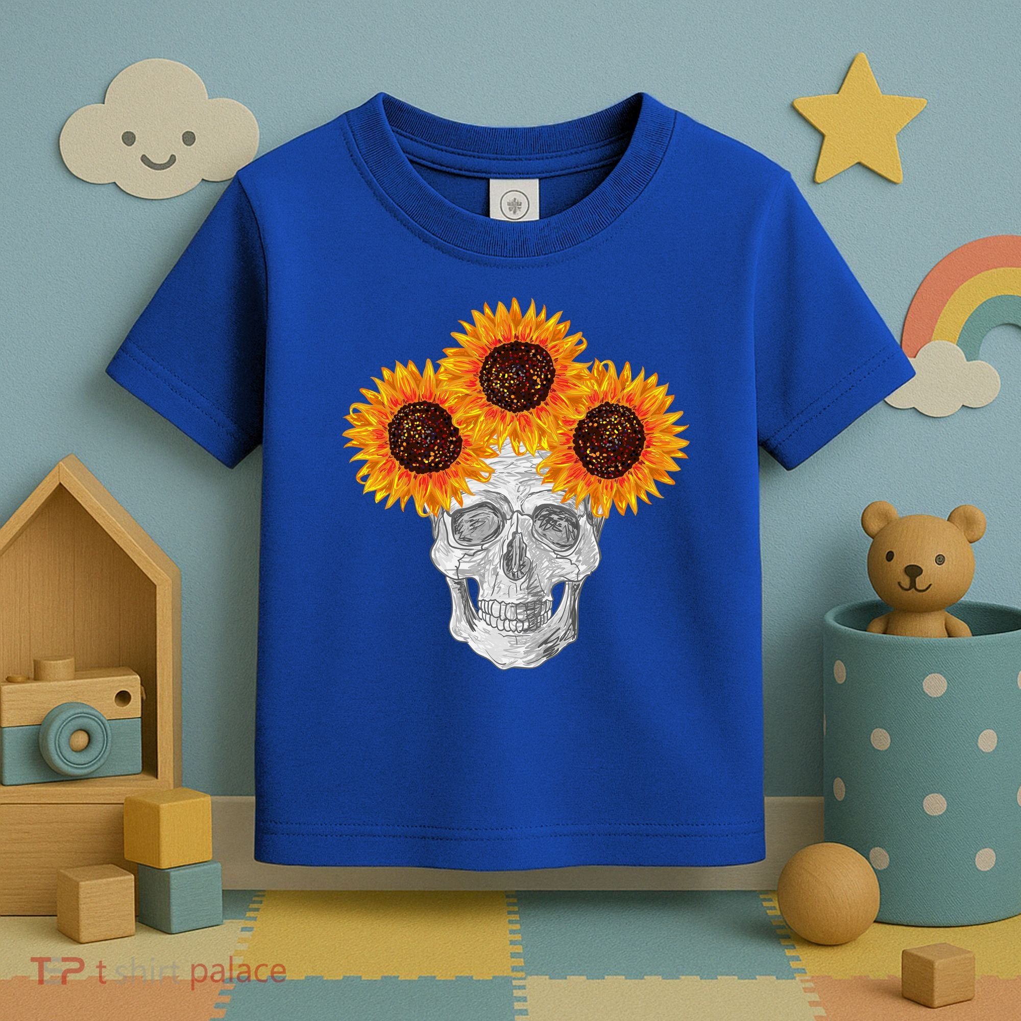 Sunflower Skull Toddler T-Shirt