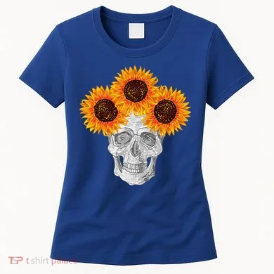 Sunflower Skull Women's T-Shirt