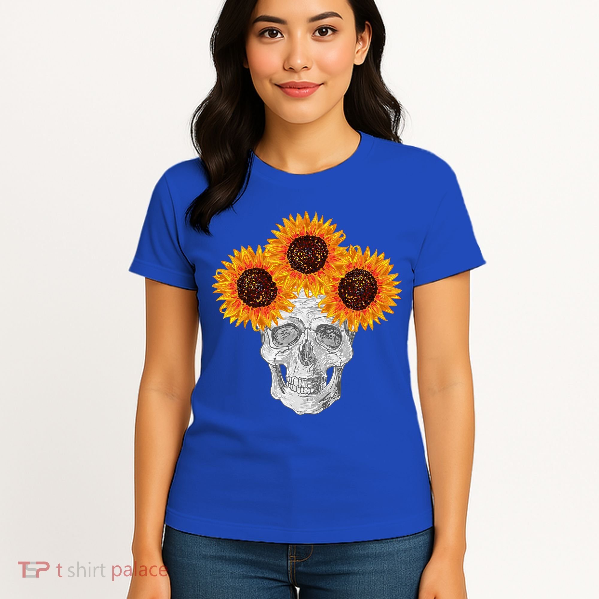 Sunflower Skull Women's T-Shirt