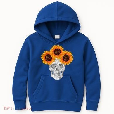 Sunflower Skull Kids Hoodie