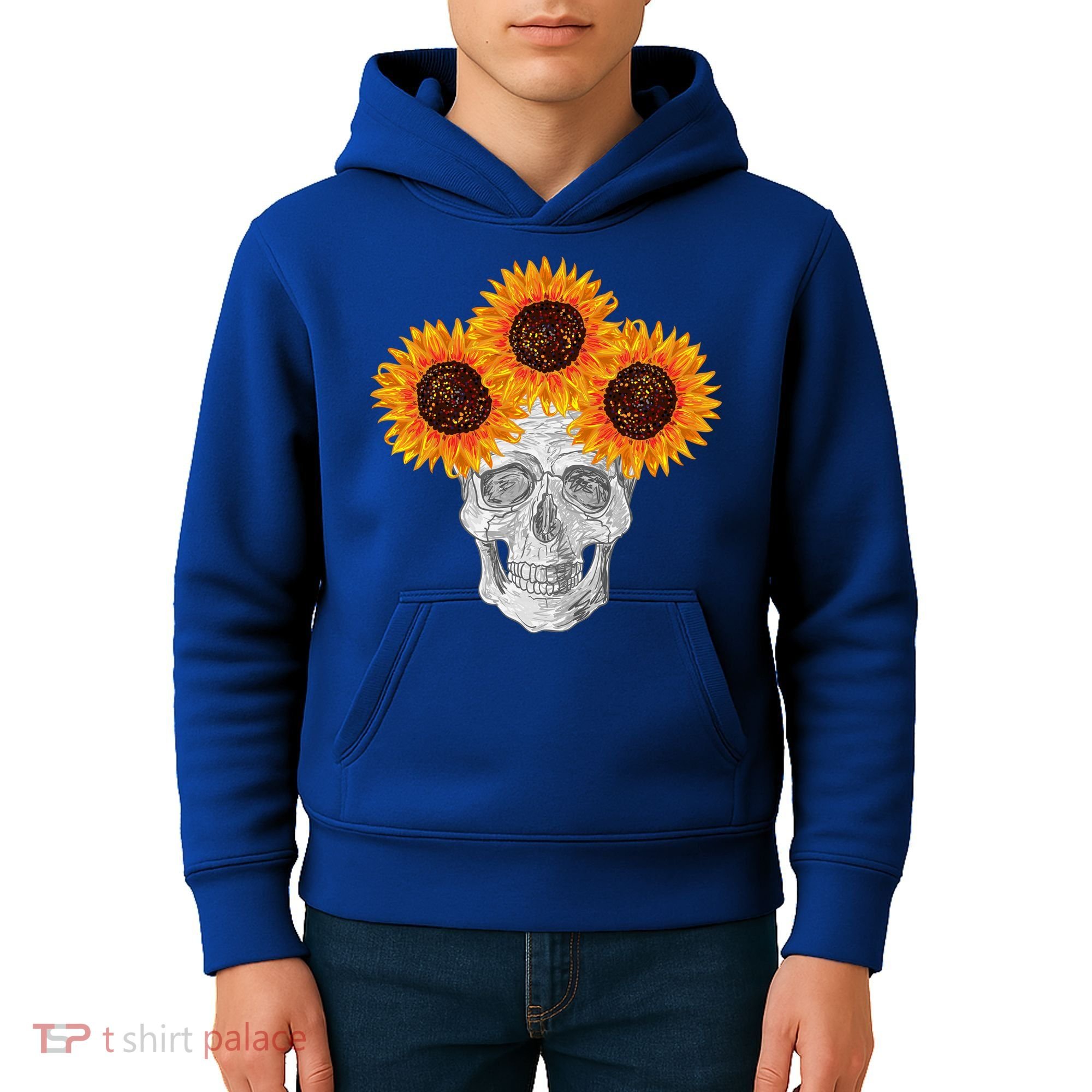 Sunflower Skull Kids Hoodie