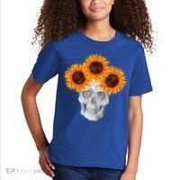 Sunflower Skull Kids T-Shirt thumb 2
