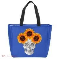 Sunflower Skull Tote Bag thumb 0