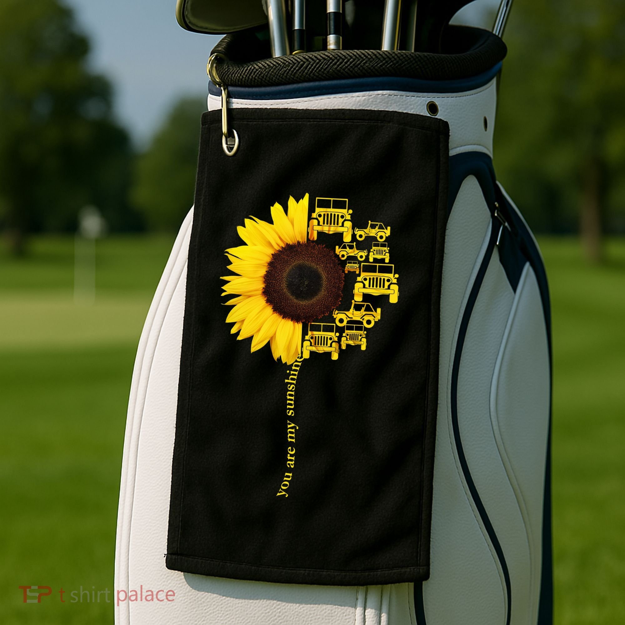 Sunflower Trucks Off-Road Sunshine Golf Towel