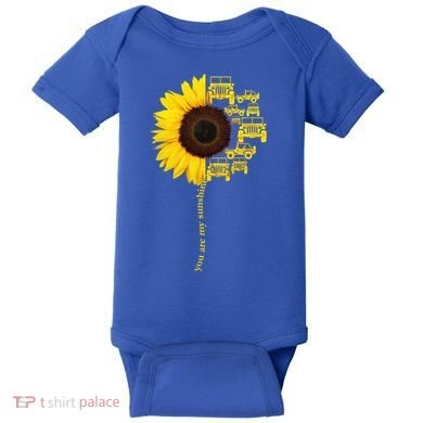 Sunflower Trucks Off-Road Sunshine Baby Bodysuit