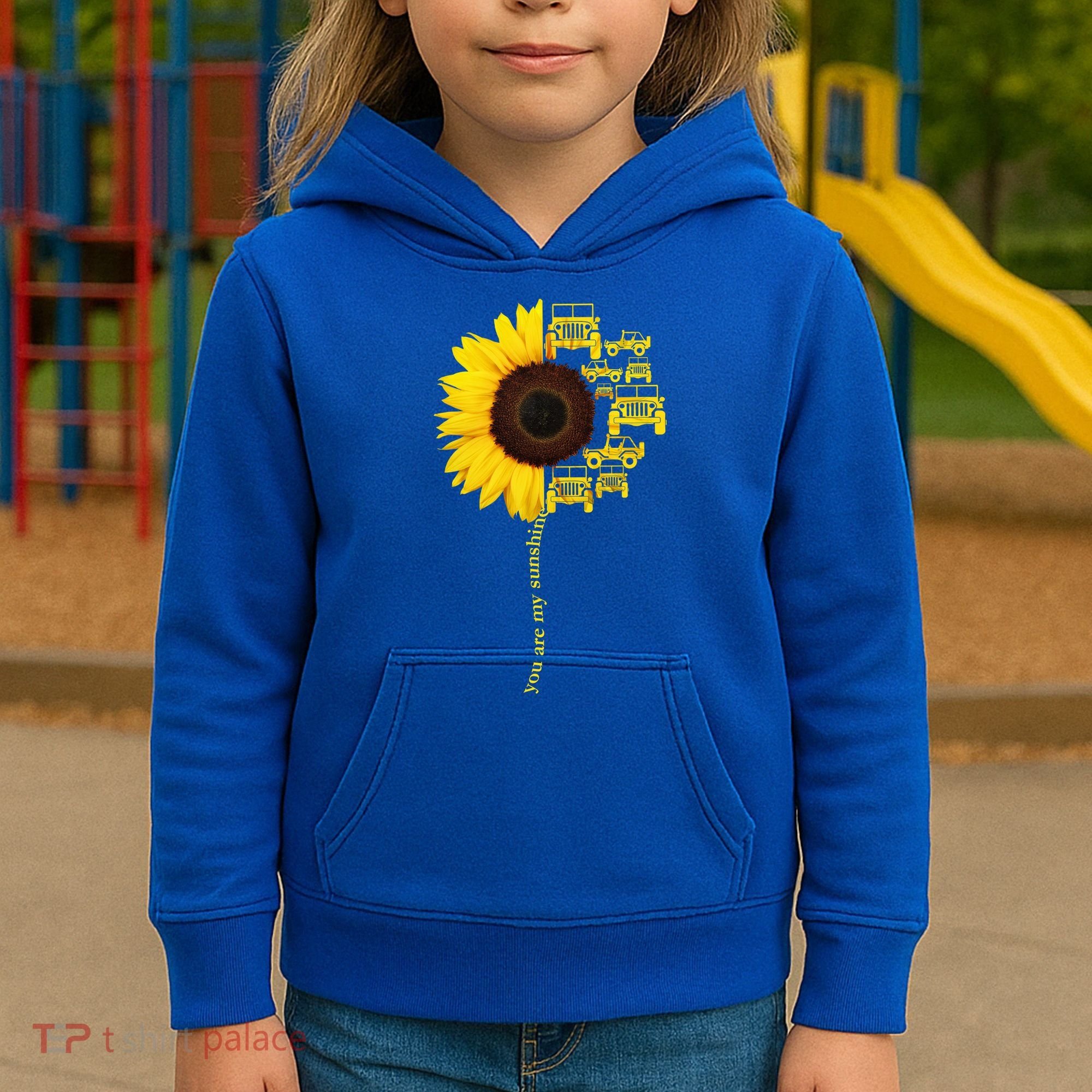Sunflower Trucks Off-Road Sunshine Kids Hoodie