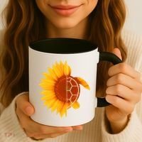 Sunflower Turtle Coffee Mug thumb 3