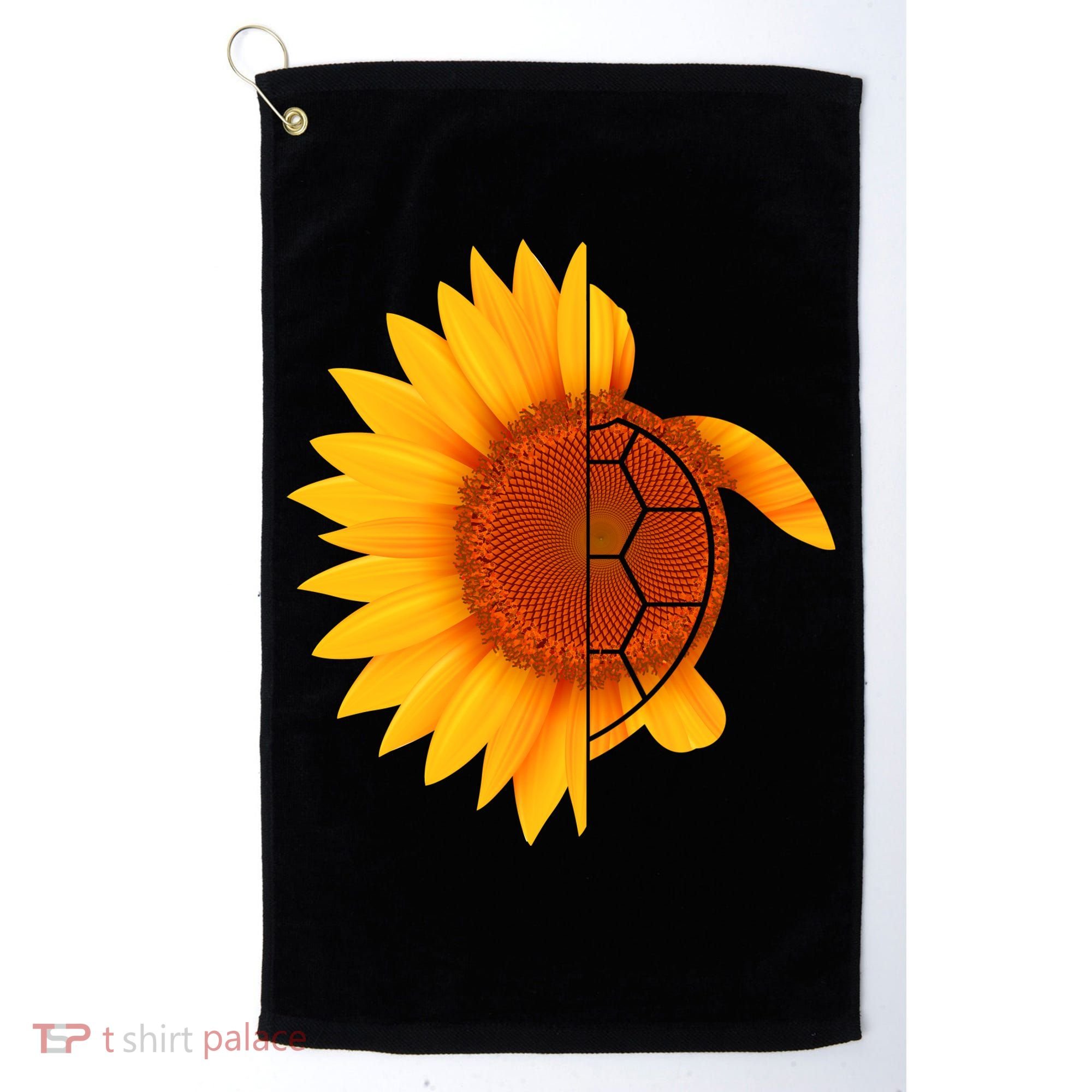 Sunflower Turtle Golf Towel