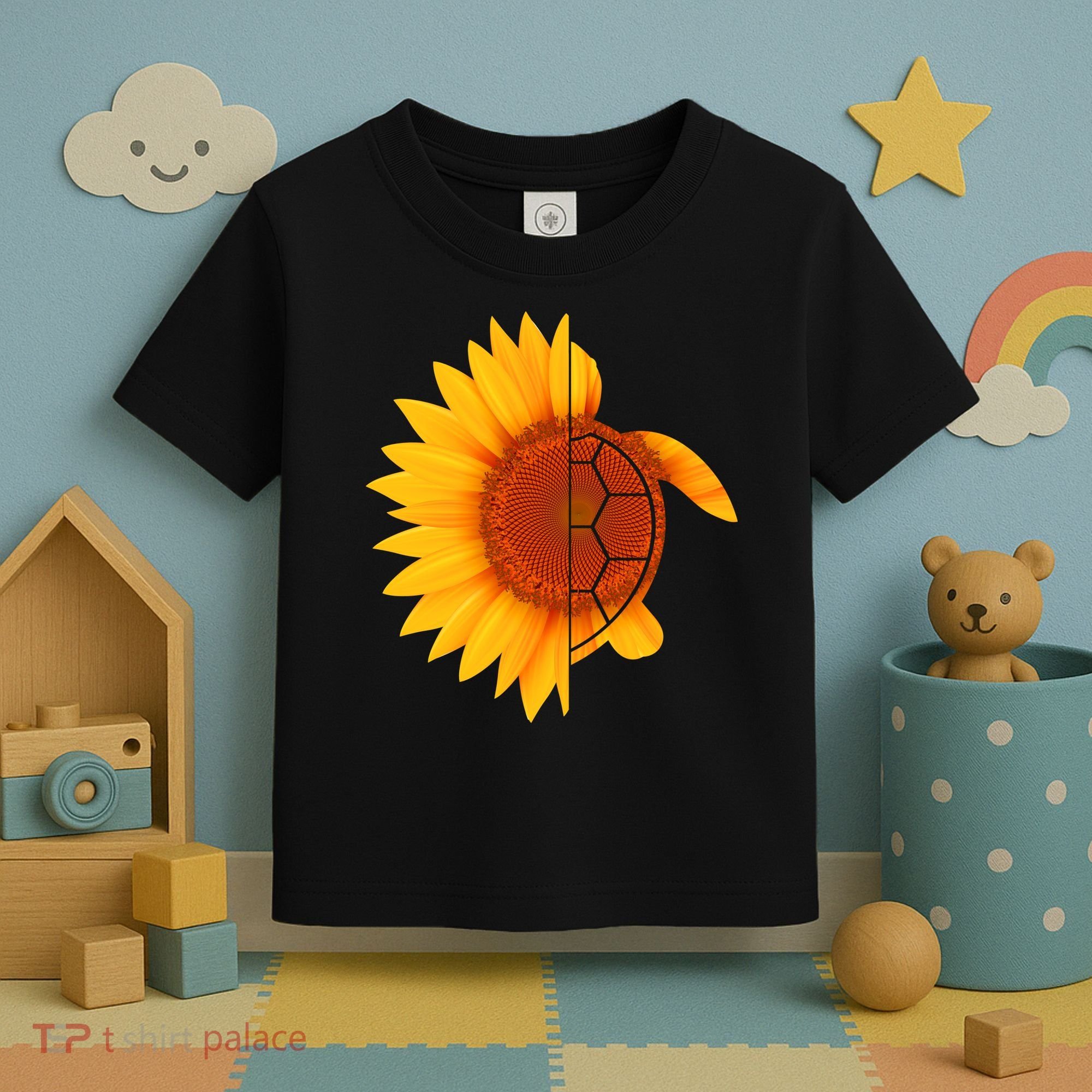 Sunflower Turtle Toddler T-Shirt