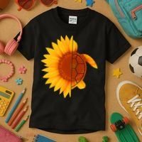 Sunflower Turtle Kids T-Shirt thumb 3