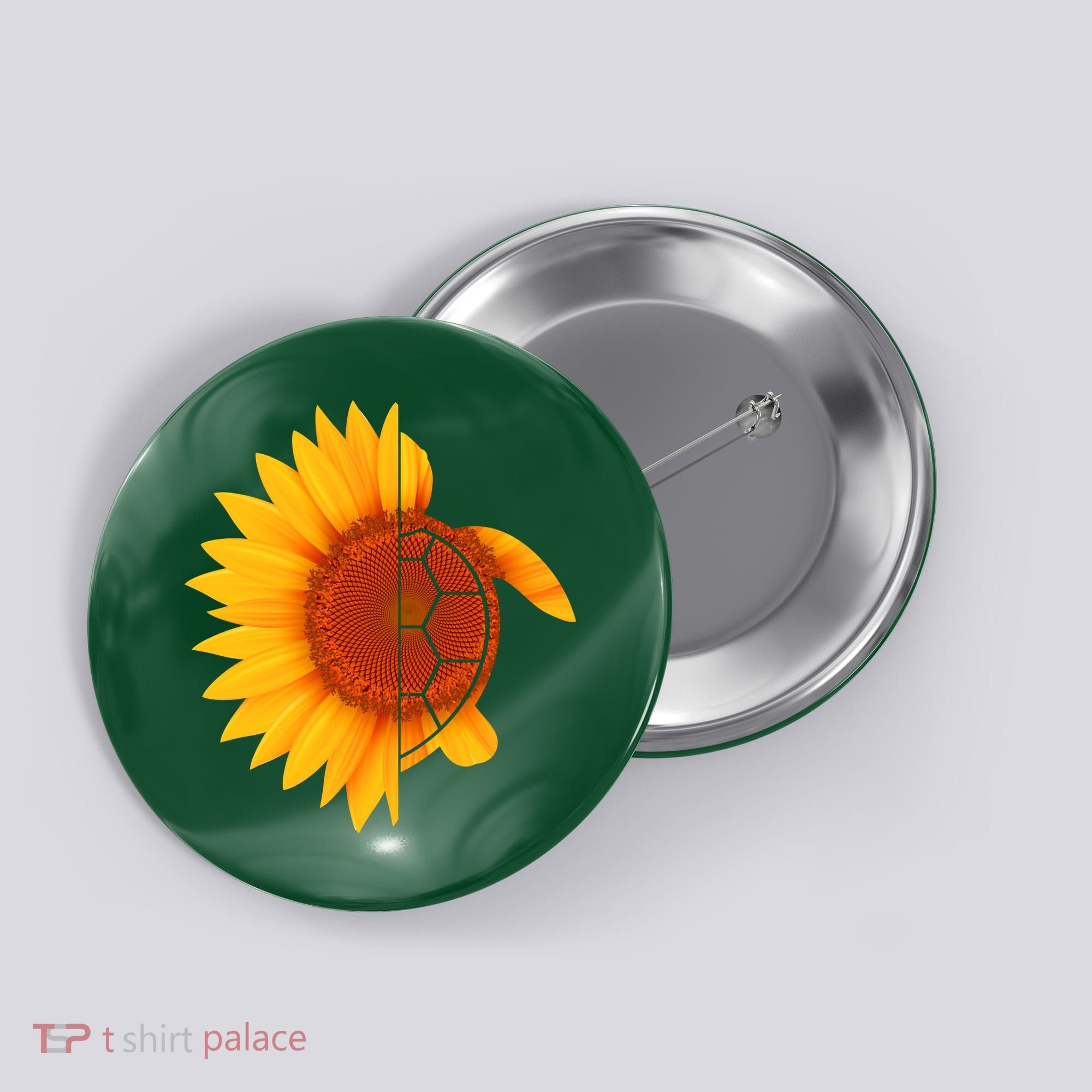 Sunflower Turtle Button