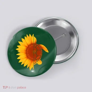 Sunflower Turtle Button