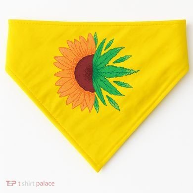 Sunflower Weed USA-Made Doggie Bandana