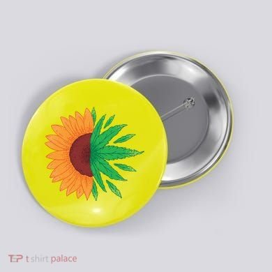 Sunflower Weed Button
