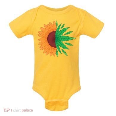 Sunflower Weed Baby Bodysuit