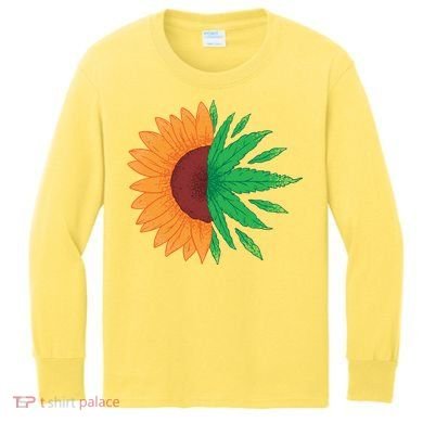 Sunflower Weed Kids Long Sleeve Shirt