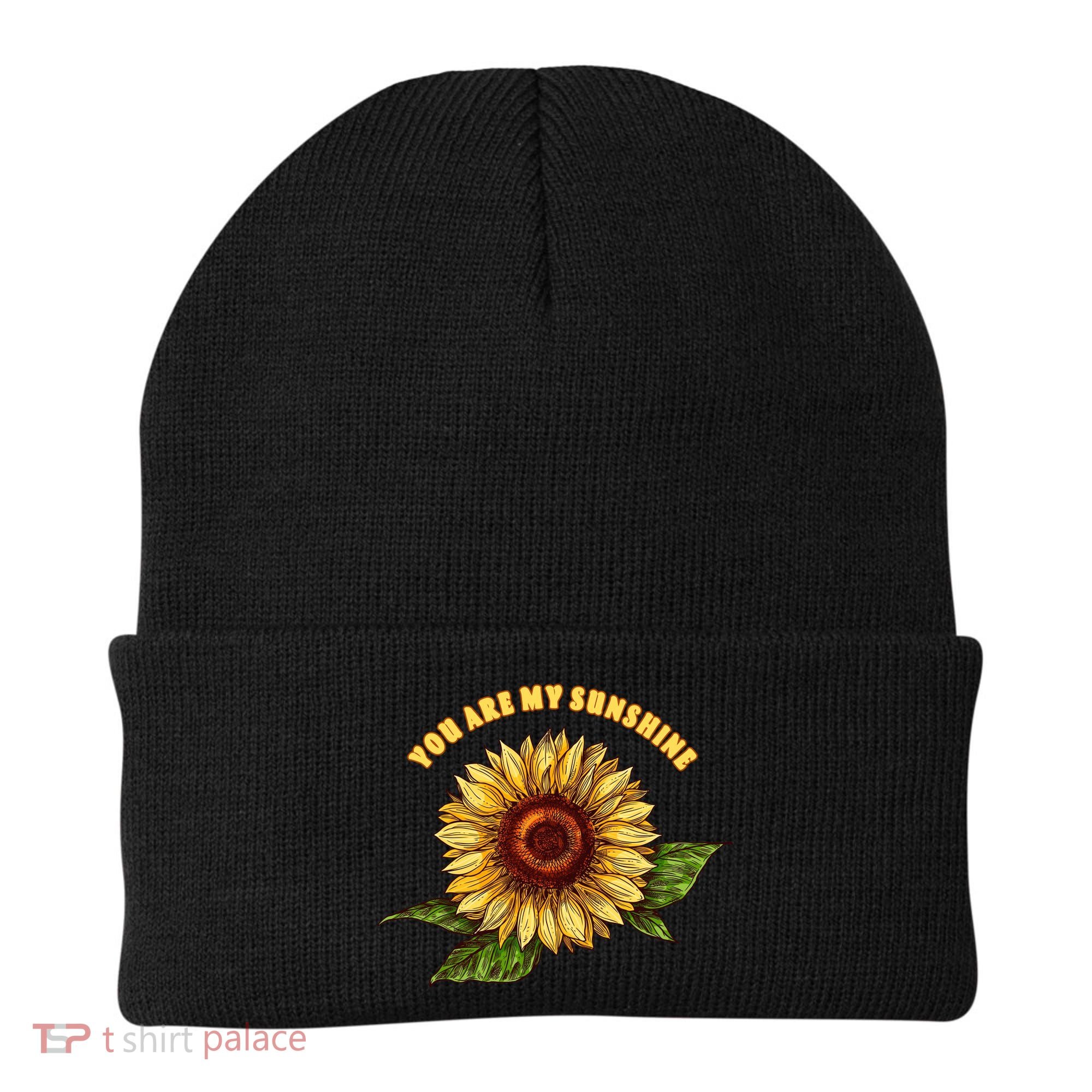 Sunflower You Are My Sunshine Beanie