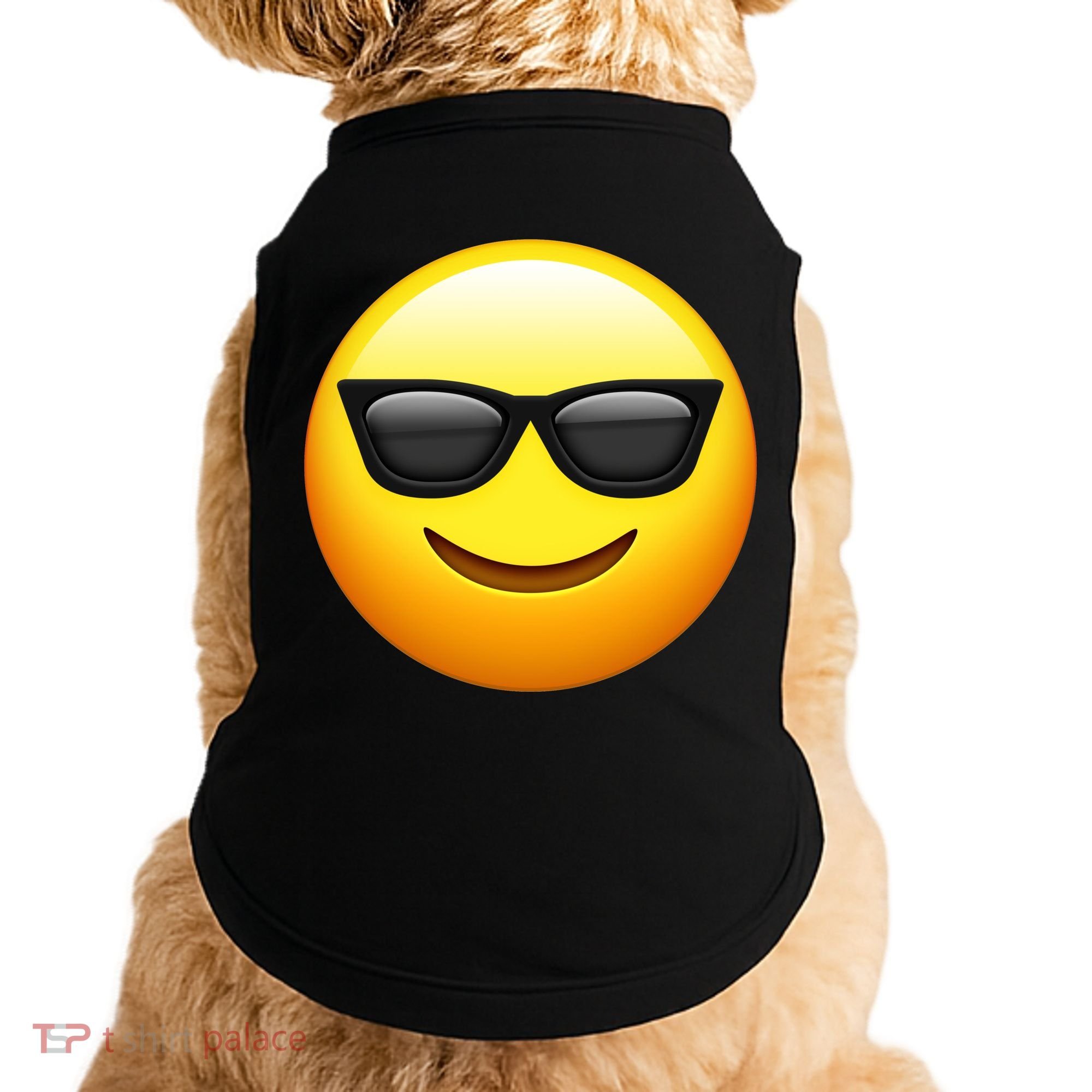 Sunglasses Emoji Cool Smiley Doggie Tank
