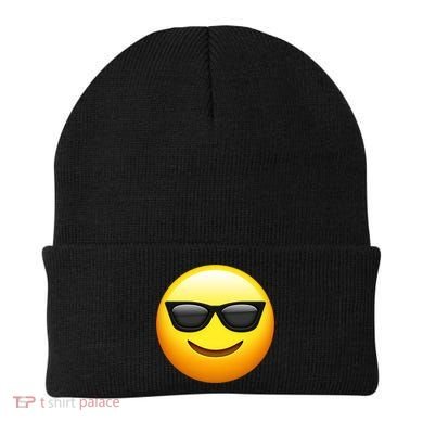 Sunglasses Emoji Cool Smiley Beanie