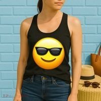 Sunglasses Emoji Cool Smiley Women's Tank Top thumb 2