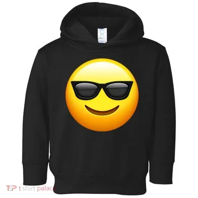 Sunglasses Emoji Cool Smiley Toddler Hoodie