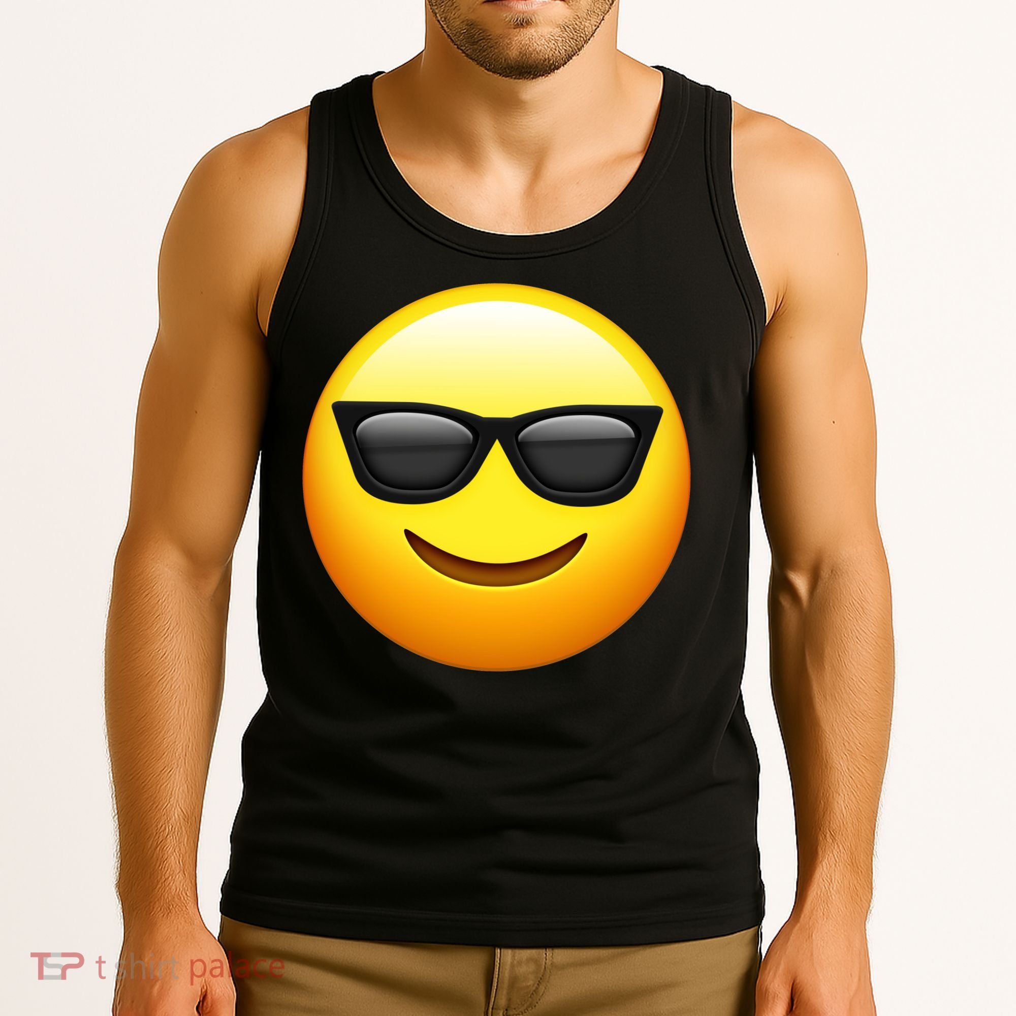 Sunglasses Emoji Cool Smiley Tank Top